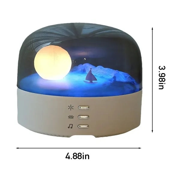 LED night light with music speaker for bedroom ambience