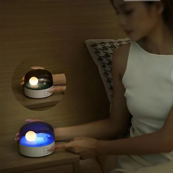 LED night light with music speaker for bedroom ambience