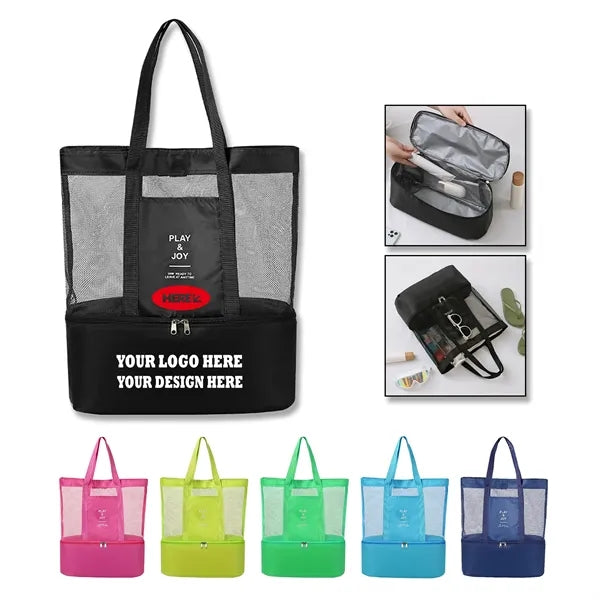 Outdoor Dual-Compartment Insulated Shoulder Tote Bag