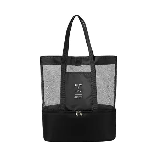 Outdoor Dual-Compartment Insulated Shoulder Tote Bag