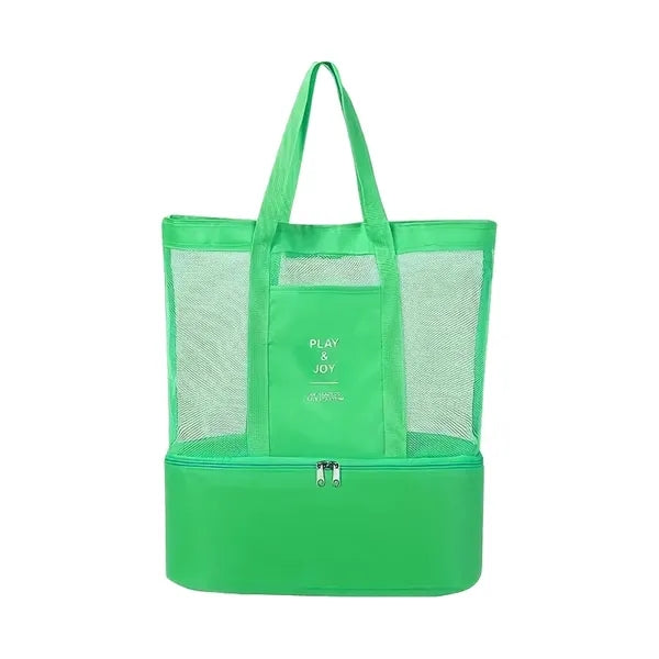 Outdoor Dual-Compartment Insulated Shoulder Tote Bag