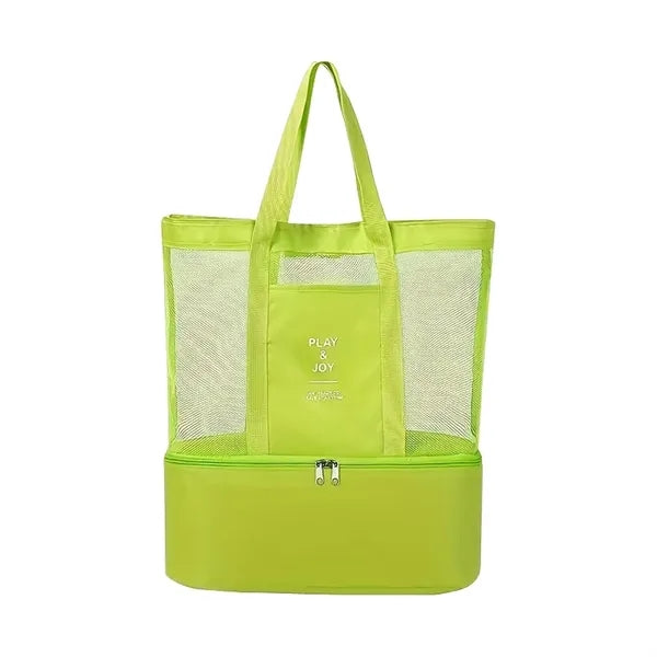 Outdoor Dual-Compartment Insulated Shoulder Tote Bag