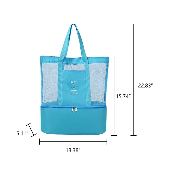 Outdoor Dual-Compartment Insulated Shoulder Tote Bag