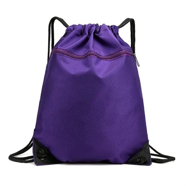 Logo Waterproof Oxford Drawstring Backpack, Large Cap