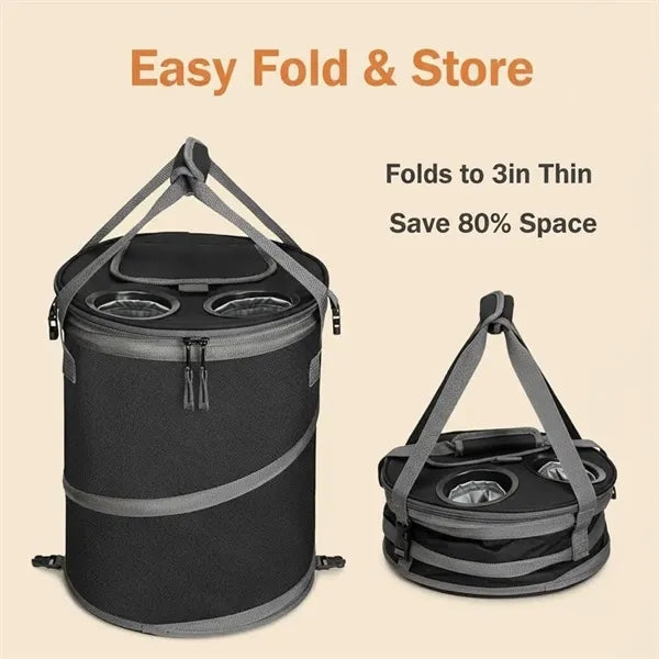 Large Foldable Round Travel Cooler