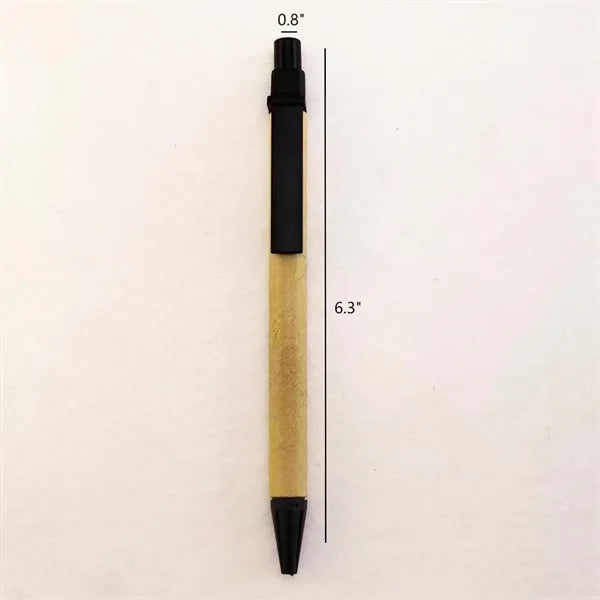 Press-Action Kraft Paper Tube Pen: Eco-Friendly & Promotiona