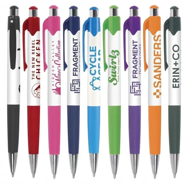 Logo Retractable Ballpoint Pen Slim Click Writing
