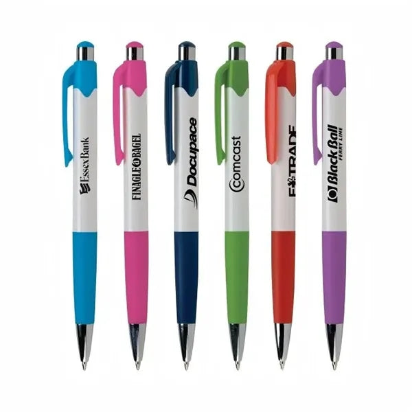 Logo Retractable Ballpoint Pen Slim Click Writing