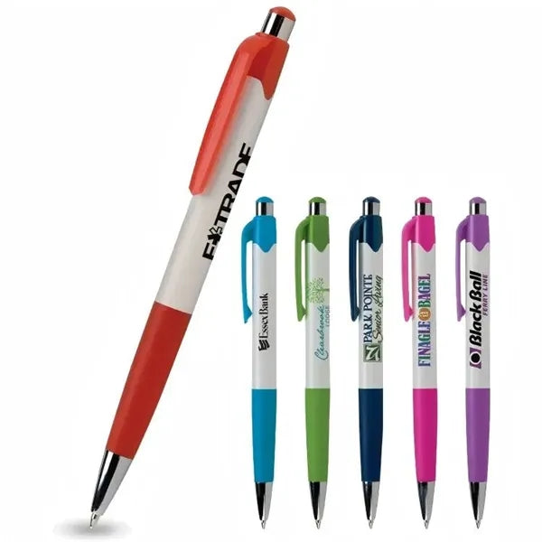Logo Retractable Ballpoint Pen Slim Click Writing