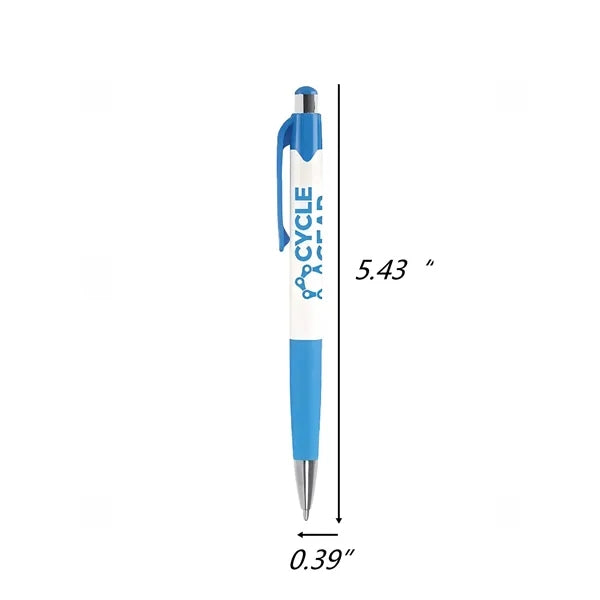 Logo Retractable Ballpoint Pen Slim Click Writing