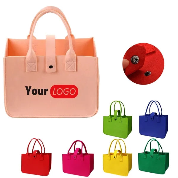 Wool Felt Shopping Tote with Handles