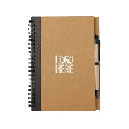 Eco-Inspired Spiral Notebook with Pen