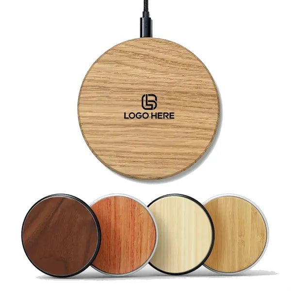 Wooden 10W Qi Fast Wireless Charging Pad