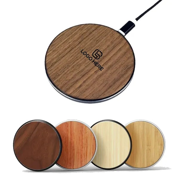 Wooden 10W Qi Fast Wireless Charging Pad