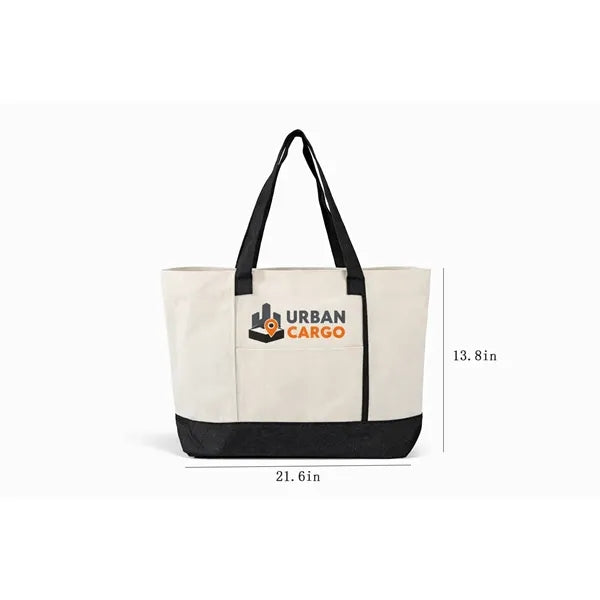 Logo Large Capacity Canvas Tote Bag