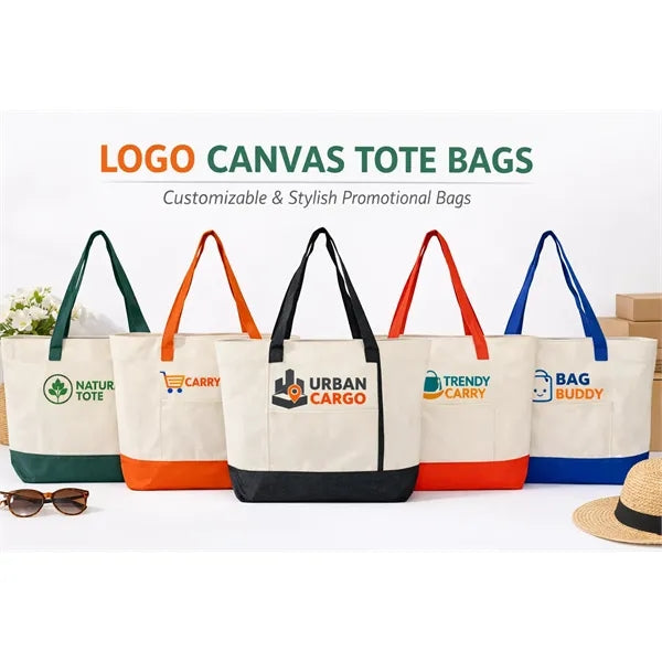 Logo Large Capacity Canvas Tote Bag