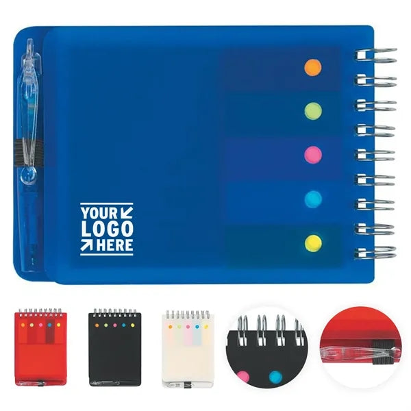 Compact Spiral Notepad with Accessories