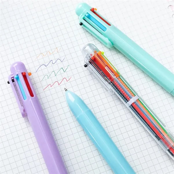 Multicolor Retractable Ballpoint Pen with Clip for Promotion