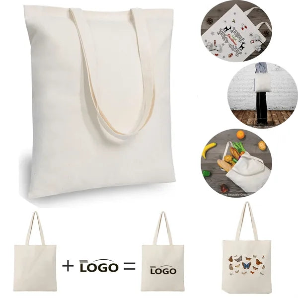 Canvas Tote Bag Cotton Shopping Grocery Shoulder Handbag