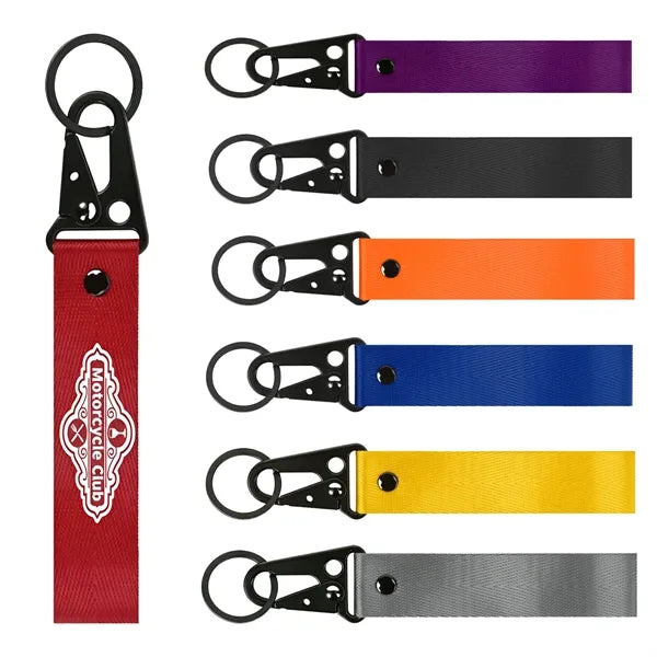 Motorcycle lanyard keychain with buckle