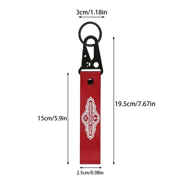 Motorcycle lanyard keychain with buckle