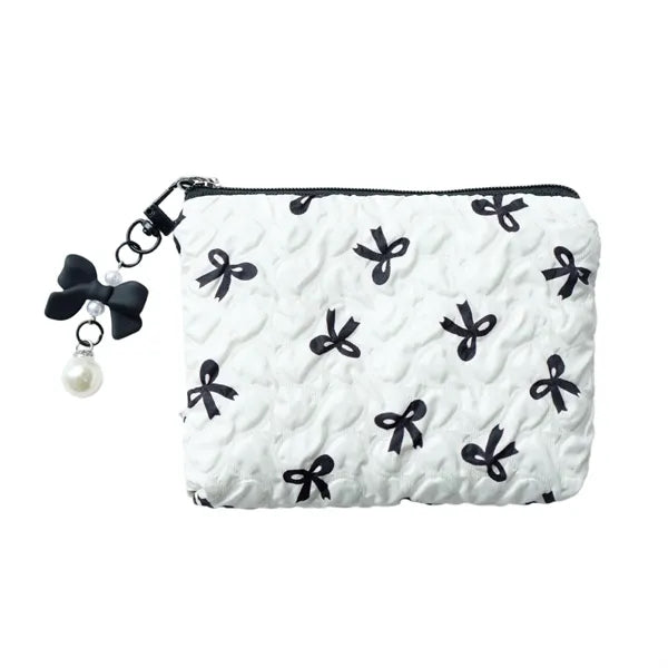 Cute Bow Cosmetic Pouch Clutch Bag Bulk Custom Logo