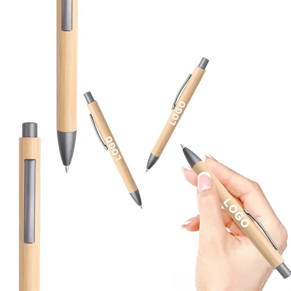 Bamboo Retractable Ballpoint Pen