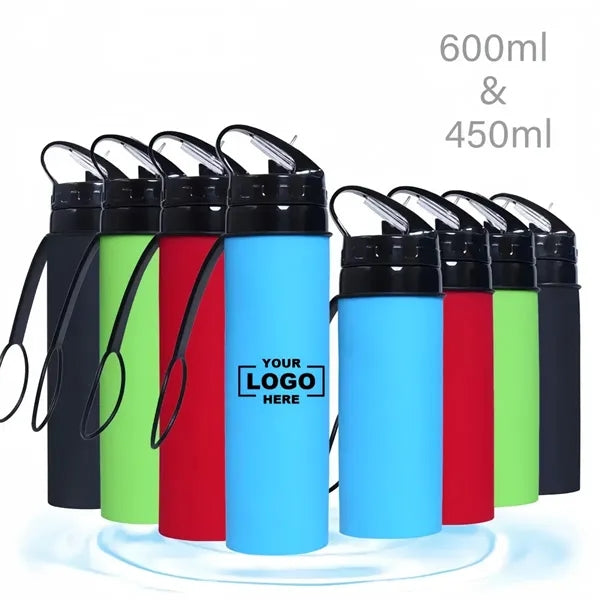 Outdoor sports silicone water bottle
