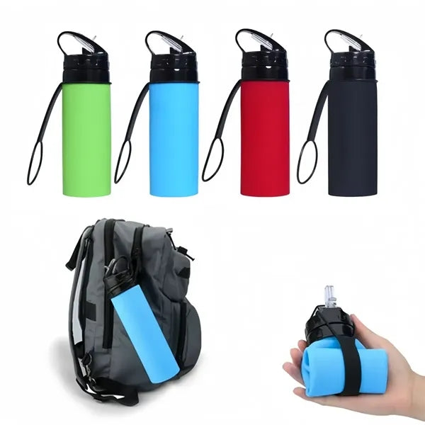 Outdoor sports silicone water bottle