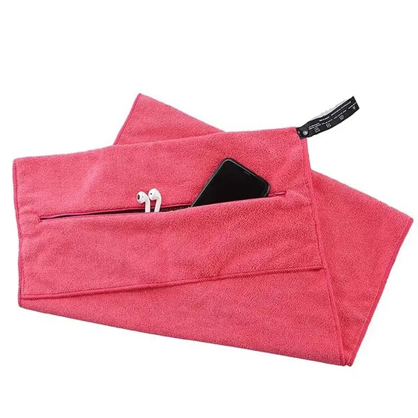 Hooded Sports Gym Towel with Pocket