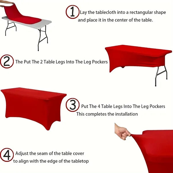 6 Ft Elastic Fitted Tablecloth Cover