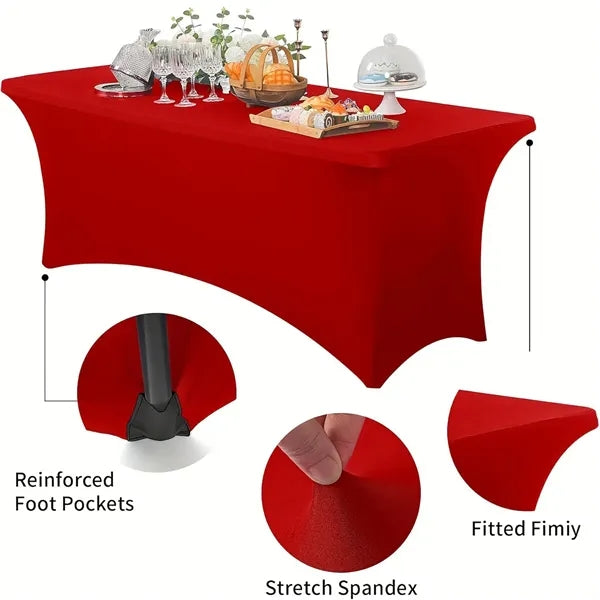 6 Ft Elastic Fitted Tablecloth Cover