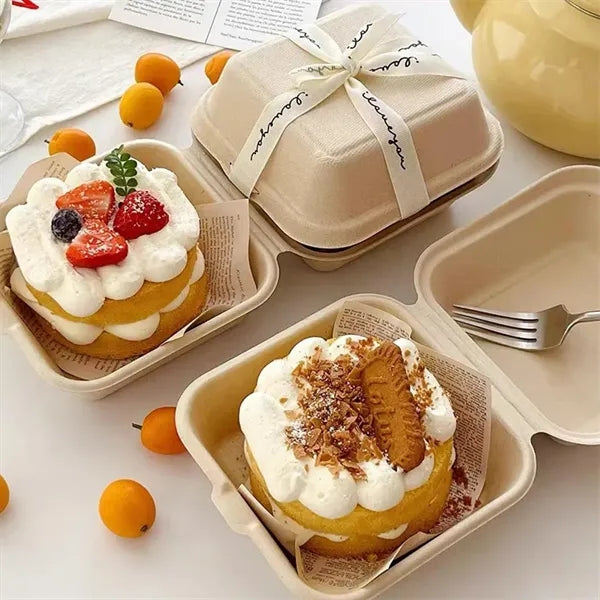 Bagasse Food Container Clamshell Takeout Box