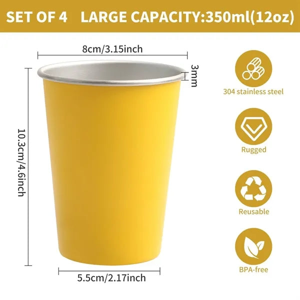 304 Stainless Steel Insulated Bar Cup, Large Capacity
