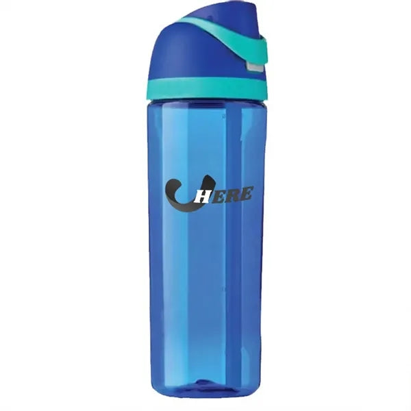 25 Oz Tritan Plastic Water Bottle with Straw Flip Top