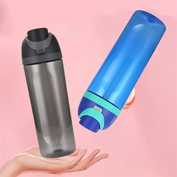 25 Oz Tritan Plastic Water Bottle with Straw Flip Top