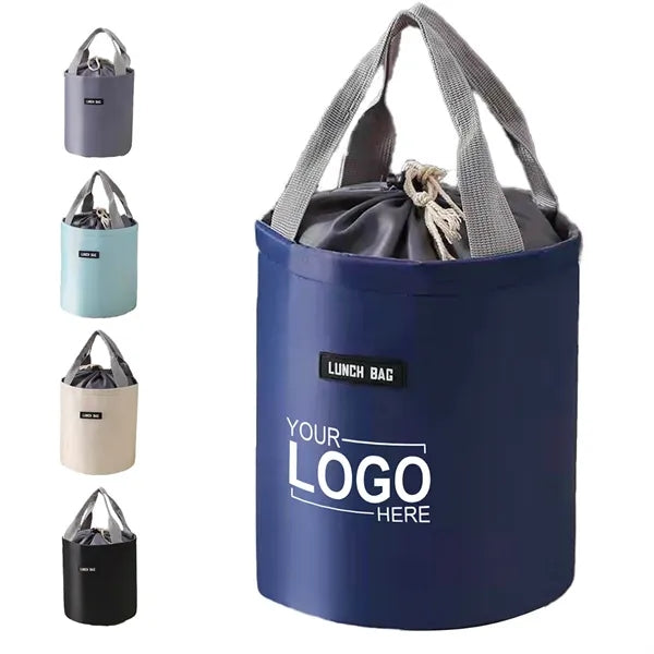 Portable Cylindrical Insulated Lunch Bag