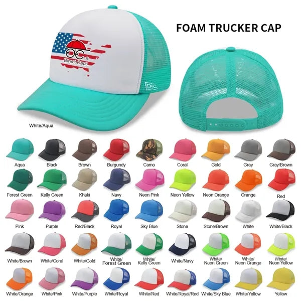 5 Panels High Profile Foam Trucker Cap