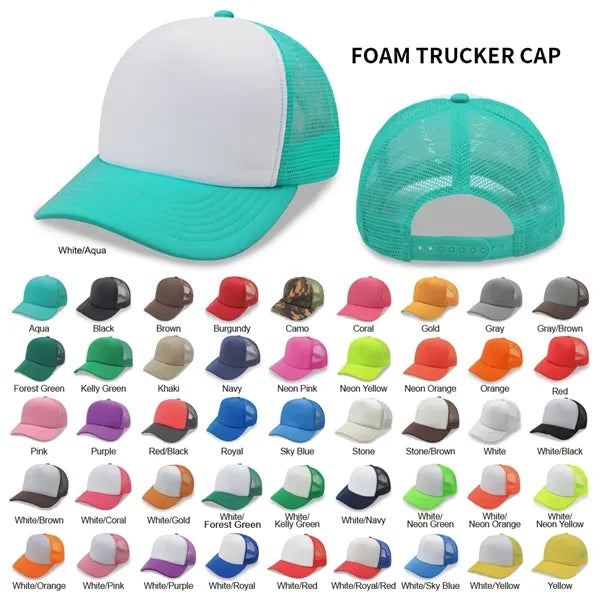 5 Panels High Profile Foam Trucker Cap