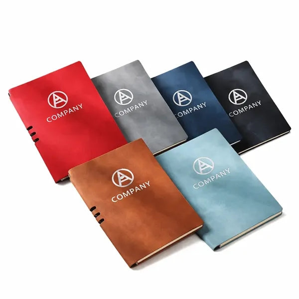 Vintage A5 Leather Notebook with Pen Slot & Custom Logo