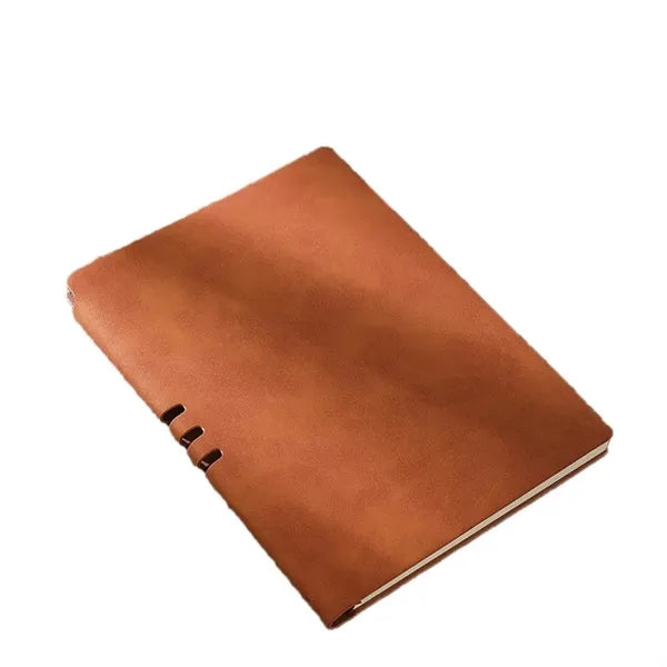 Vintage A5 Leather Notebook with Pen Slot & Custom Logo