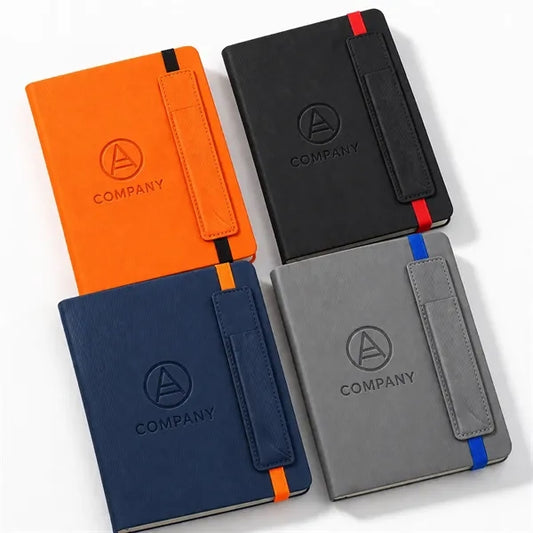 A5 Professional Grid Journal with Pen Loop & Elastic Closure