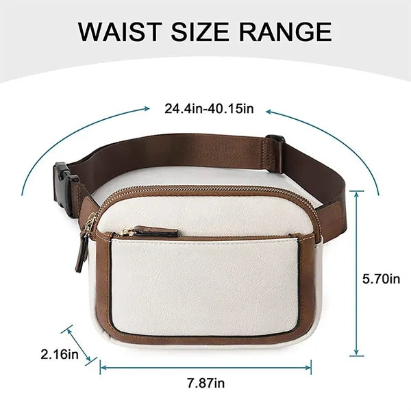 Waterproof PU Leather Waist Bag