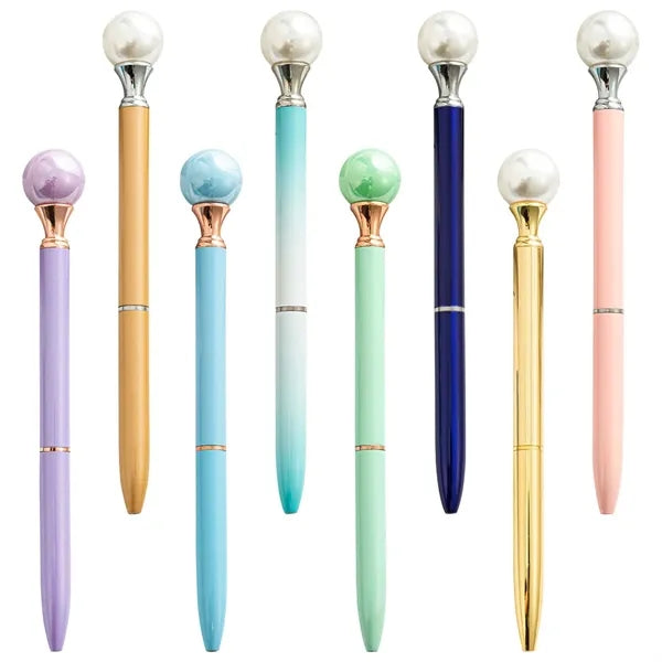 Big Pearl Metal Ballpoint Pen