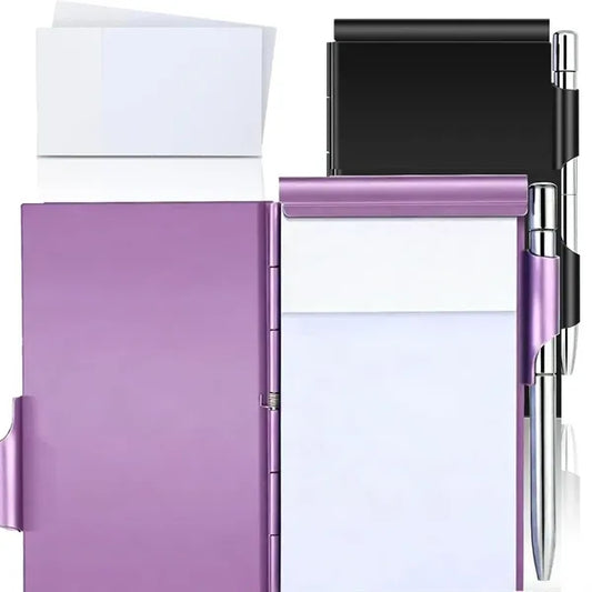 Aluminum Card Holder Memo Notebook