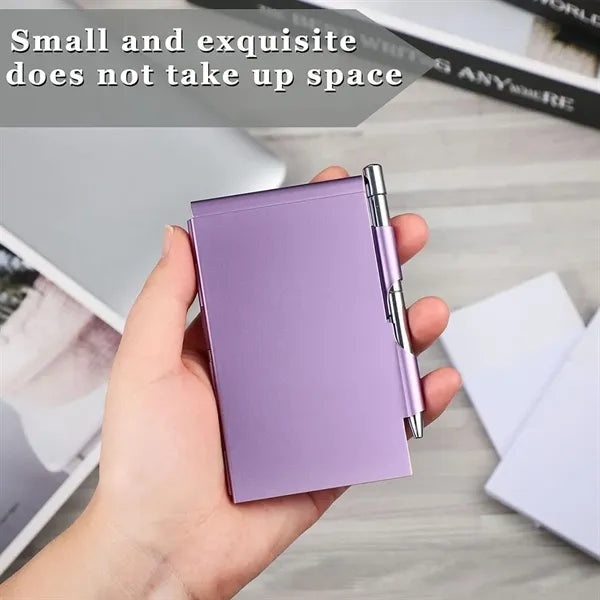 Aluminum Card Holder Memo Notebook