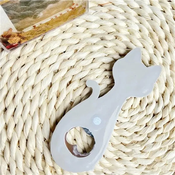 Silicone Cat Bottle Opener With Magnetic Back