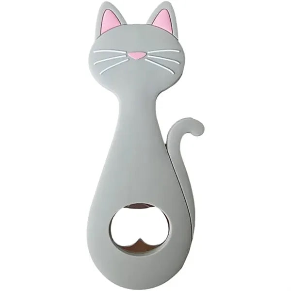 Silicone Cat Bottle Opener With Magnetic Back