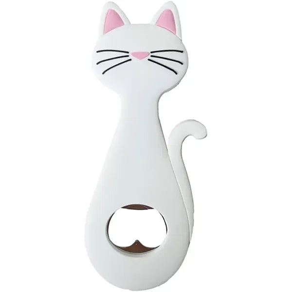 Silicone Cat Bottle Opener With Magnetic Back