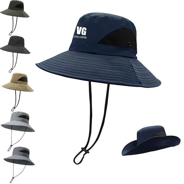 Wide Brim Waterproof Packable Sun Bucket Safari Hats fo
